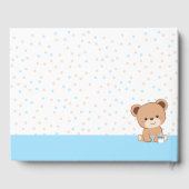Cute Baby Bear Baby shower Livre d'invité - Garçon (Verso)