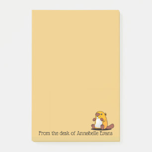 Cute Baby Beaver Post-it® Notes