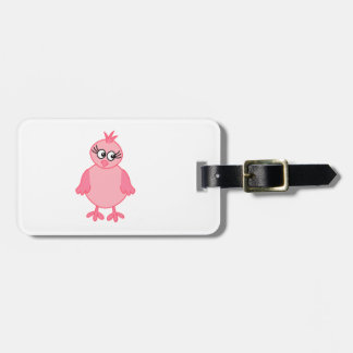 Cute Baby Bird, Roze. Bagagelabel