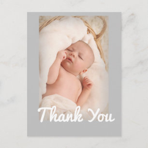 Cute Baby Birth Announounement Dank u Briefkaart