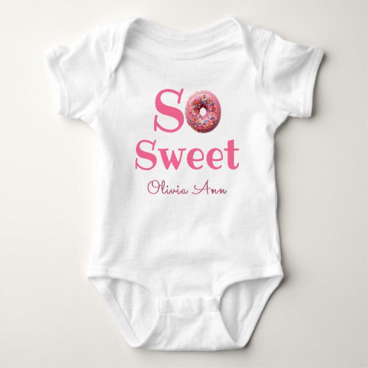 Cute Baby Birth Personalized Details Romper (Voorkant)