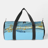 Cute Baby Blue Musical Notes Plunjezak (Achterkant)