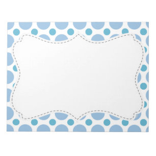 Cute Baby Blue Polka Dots Notitieblok