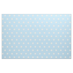 Cute Baby Blue White Retro Polka Dots Pattern DIY Stof
