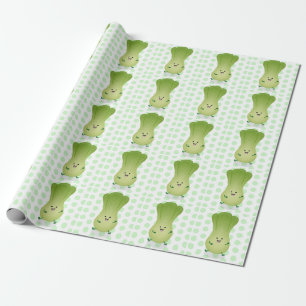 Cute baby bok choy cartoon illustratie cadeaupapier