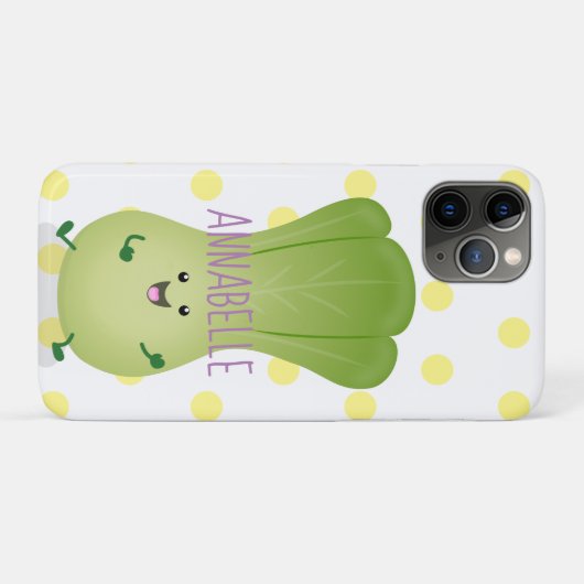 Cute baby bok choy cartoon illustratie Case-Mate iPhone case (Achterkant (horizontaal))