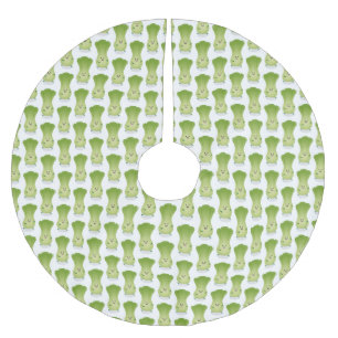 Cute baby bok choy cartoon illustratie kerstboom rok