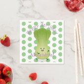 Cute baby bok choy cartoon illustratie servet (Insitu)
