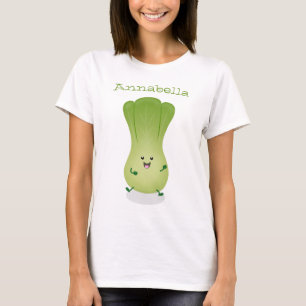 Cute baby bok choy cartoon illustratie t-shirt