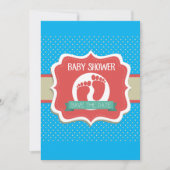 Cute Baby Boy Baby shower Kaart (Voorkant)
