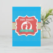 Cute Baby Boy Baby shower Kaart (Staand voorkant)