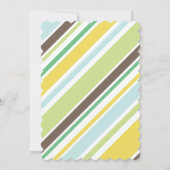 Cute Baby Boy Blue Pram Baby shower Invitation (Dos)