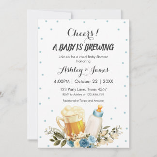 Cute Baby Boy breekt blauw Baby shower op de borst Kaart