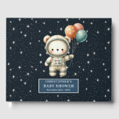 Cute Baby Boy Livre d'invité Teddy Bear Astronaut (Recto)