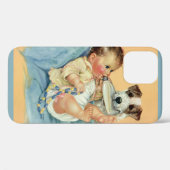  Cute Baby Boy met fles en puppy Dog Case-Mate iPhone Case (Achterkant (horizontaal))