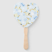 Cute Baby Boy Shower Blue Handwaaier (Achterkant)
