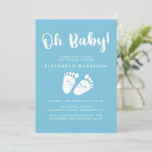 Cute Baby Boy Shower Blue Kaart (Staand voorkant)