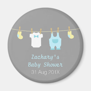 Cute Baby Boy Shower Feest Favoren Magneet