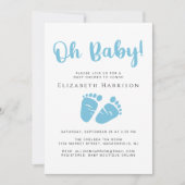 Cute Baby Boy Shower Kaart (Voorkant)