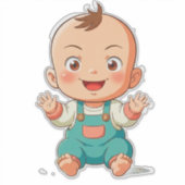 Cute Baby Boy Sticker (Voorkant)