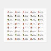 Cute Baby Bugs Custom Personalized Name Clothing Labels (Vel)