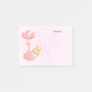 Cute Baby Bunny in een hartenbak Post-it® Notes