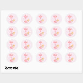 Cute Baby Bunny in een hartenbak Ronde Sticker (Vel)