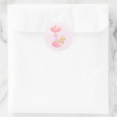 Cute Baby Bunny in een hartenbak Ronde Sticker (Tas)