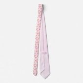 Cute Baby Bunny in een Heart Blanket Pattern Stropdas (Achterkant)