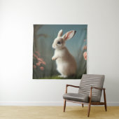 Cute Baby Bunny Portrait Wandkleed (In situ)