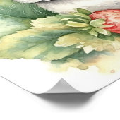 Cute Baby Bunny Rabbit Waterverf Poster (Hoek)