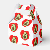 Cute Baby Cartoon Avocado in Red Heart Bedankdoosjes (Achterkant)