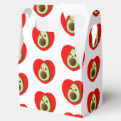 Cute Baby Cartoon Avocado in Red Heart Bedankdoosjes (Geopend)