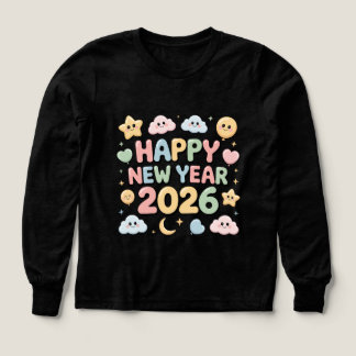 Cute Baby Cartoon New Year 2026 Illustration