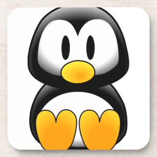 Cute Baby Cartoon Penguin Onderzetter