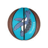 Cute baby cartoon zee  basketbal (Verticaal)