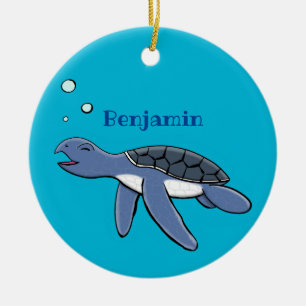 Cute baby cartoon zee  keramisch ornament