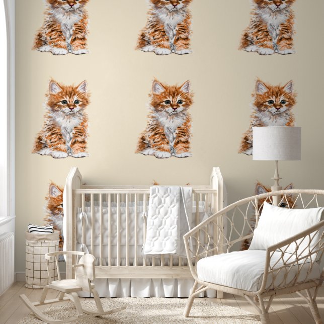 Cute Baby Cat Behang (Kinderen)