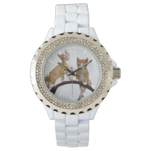 Cute Baby Cats Kittens Funny Gym Foto bord Horloge