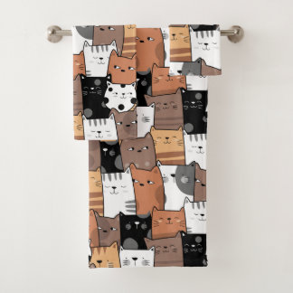 Cute baby cats Patroon - Bath Towels Bad Handdoek