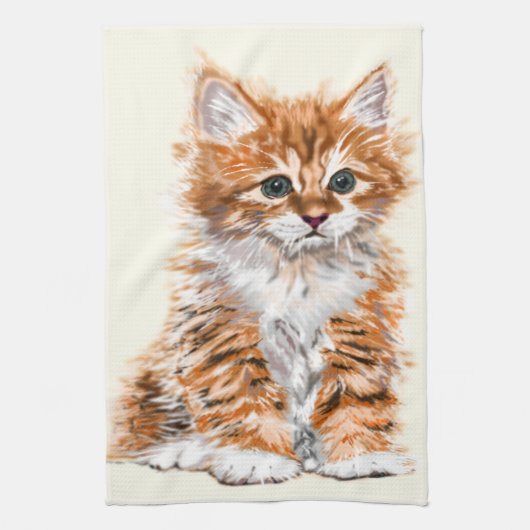Cute Baby Chat Serviette de cuisine (Vertical)