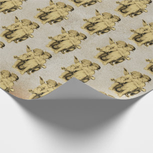 Cute  Baby Cherub Cupid Angels Kraft Cadeaupapier