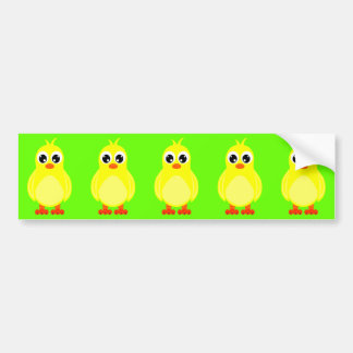 Cute Baby Chick Cartoon Bumpersticker