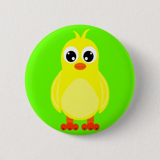 Cute Baby Chick Cartoon Ronde Button 5,7 Cm (Voorkant)