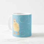 Cute Baby Chick met bril Koffiemok (Voorkant links)