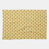 Cute Baby Chicks Motif Yellow Serviette de cuisine (Horizontal)