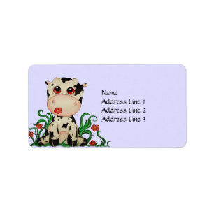 Cute Baby Cow Address Label
