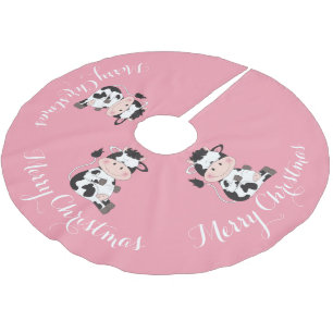 Cute Baby Cow Cartoon Kerstboom Rok