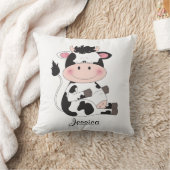 Cute Baby Cow Cartoon Kussen (Deken)