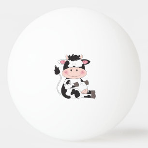 Cute Baby Cow Cartoon Pingpongballen